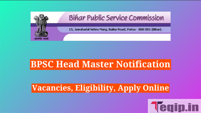 BPSC Head Master Notification
