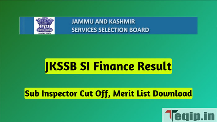 JKSSB SI Finance Result