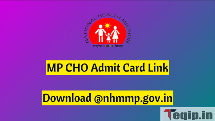 MP CHO Admit Card