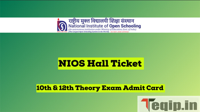 NIOS Hall Ticket