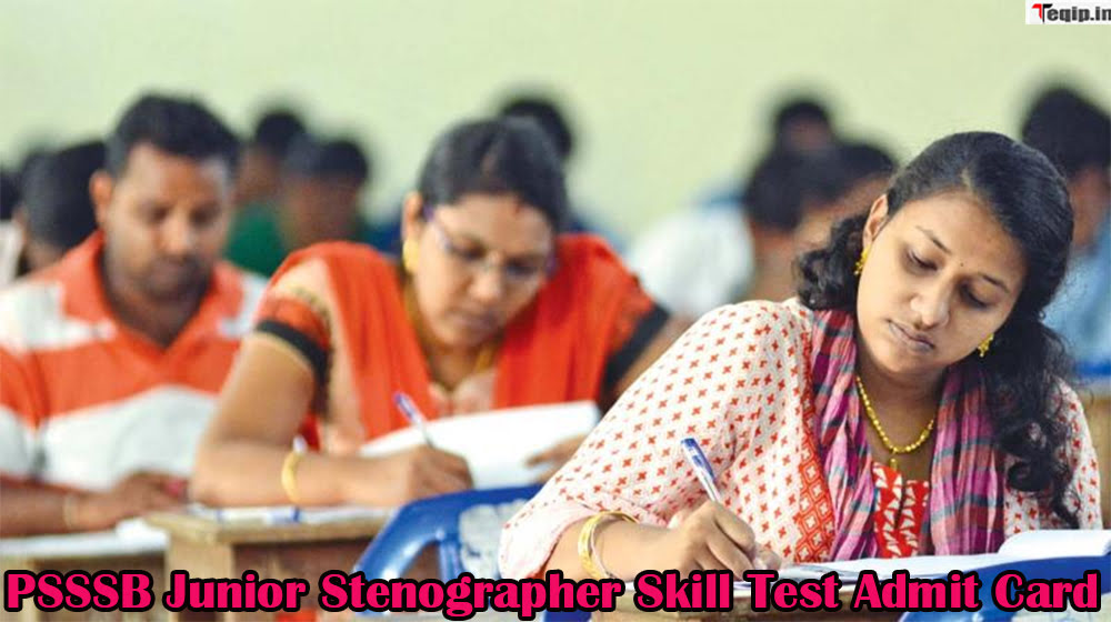 PSSSB Junior Stenographer Skill Test Admit Card