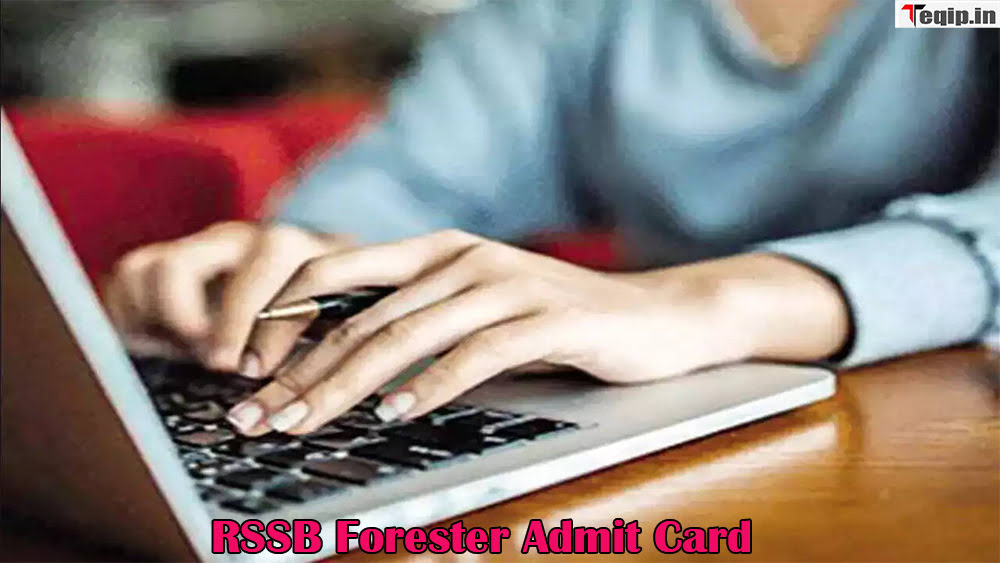 RSSB Forester Admit Card
