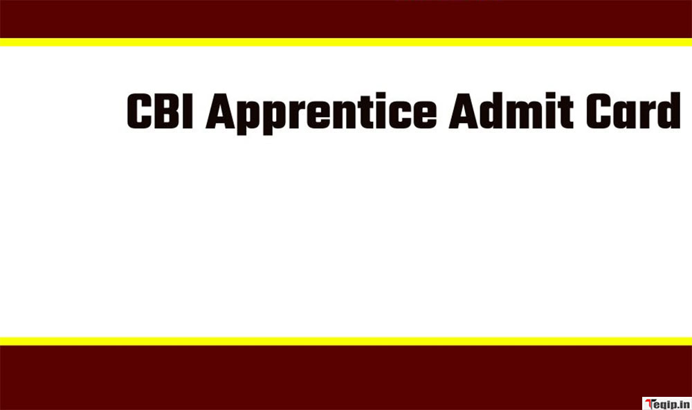 CBI Apprentice Admit Card