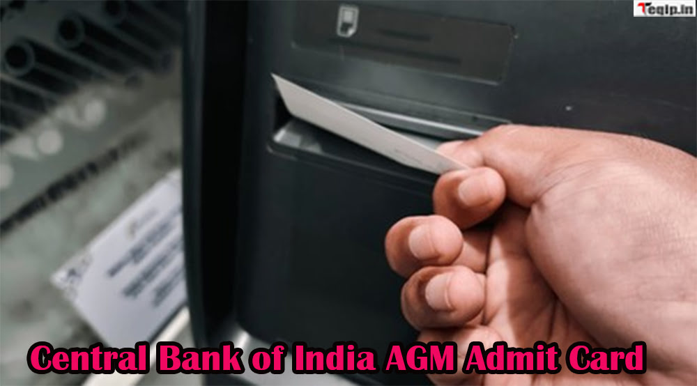 Central Bank of India AGM Admit Card