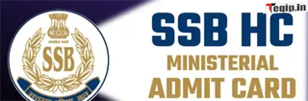 SSB HC Ministerial Admit Card